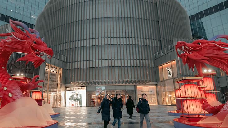 La Chine a fixé pour sa croissance économique un objectif de 5% cette année, l'un des taux les plus faibles depuis des décennies pour le pays. (EPA/ALEX PLAVEVSKI)