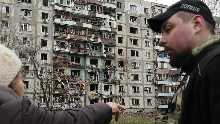 Les bombardements russes ont visé les installations énergétiques en particulier. Au total, cinq personnes sont décédées et une vingtaines blessées dans l'ouest et le sud du pays, comme ici à Zaporijjia.
