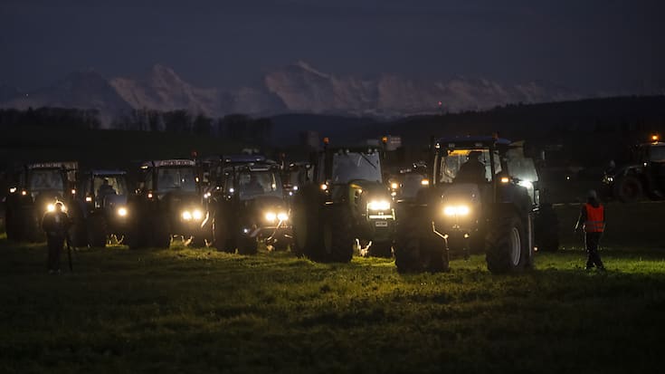 Une action a également eu lieu vendredi soir à Kirchberg (BE).