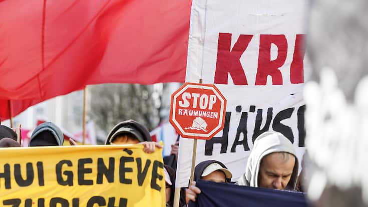 Des manifestants venus de Suisse alémanique ont défilé aux côtés de leurs camarades romands.