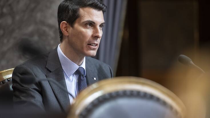 Le conseiller aux Etats (AG) et président du PLR Thierry Burkart juge "choquante" la rémunération de Sergio Ermotti.