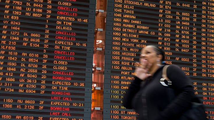 Jeudi, il devrait y avoir 75% de vols supprimés à Orly et 65% à Roissy-Charles de Gaulle. (archive)