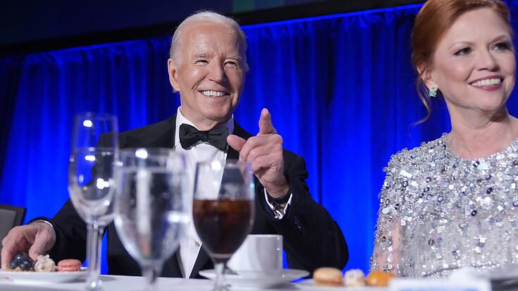 Le président américain Joe Biden a affiché un sourire constant lors du dîner.