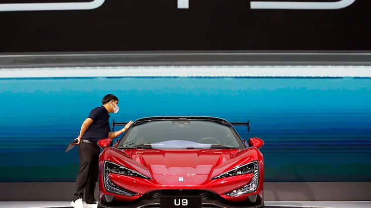 Le groupe d'Elon Musk affirme avoir repris le titre de premier vendeur de véhicules électriques à BYD au 1er timestre, mais ce dernier conserve la tête sur son marché national. (archive)