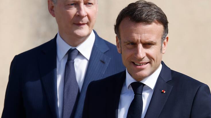 A gauche, le ministre français de l'Economie Bruno Le Maire.