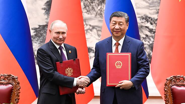 La relation diplomatique et commerciale entre la Chine et la Russie s'est nettement renforcée depuis le début de l'invasion en Ukraine en février 2022.