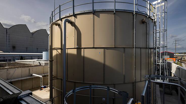 Réservoir de carburant liquide de la centrale de réserve de Birr AG. La Confédération a interrompu l'appel d'offres pour de nouvelles centrales de réserve en raison de prix proposés trop élevés proposés (archives).