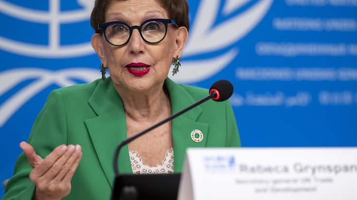 La secrétaire générale d'ONU Commerce et Développement (CNUCED) Rebeca Grynspan appelle à considérer l'effet écologique de l'économie numérique.