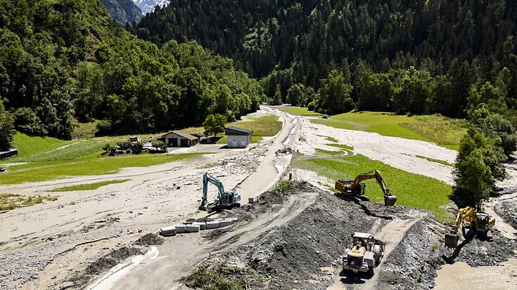 Les laves torrentielles qui se sont déversées dans le torrent du Fregnoley depuis le 3 juillet dernier, ont causé d'importants dégâts dans la région du Haut val de Bagnes. (Archives).