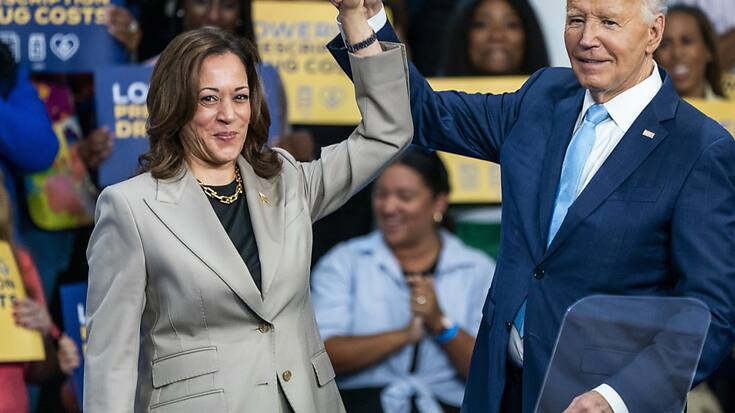 Kamala Harris et Joe Biden ont fait campagne ensemble jeudi pour la première fois depuis l'annonce du retrait du président américain.