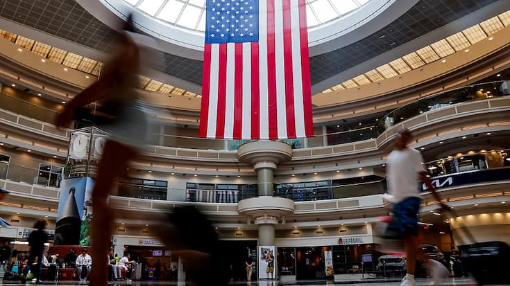 La progression du produit intérieur brut (PIB) des Etats-Unis entre avril et juin avait été portée par la consommation et l'investissement. EPA/ERIK S. LESSER