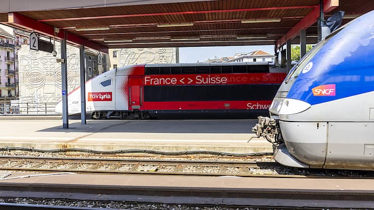 Selon les CFF, il sera possible de réserver des liaisons journalières vers les pays voisins directement depuis l'application Mobile CFF (archives).