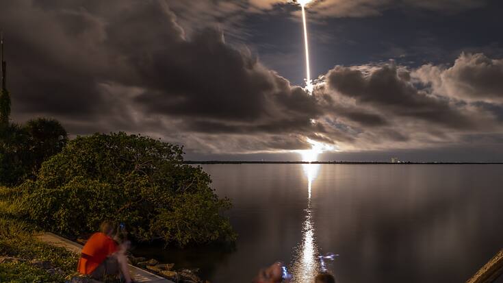 Le but de l'opération est de tester les toutes premières combinaisons de SpaceX, l'entreprise d'Elon Musk, destinées au vide spatial, blanches et au look futuriste (archives).