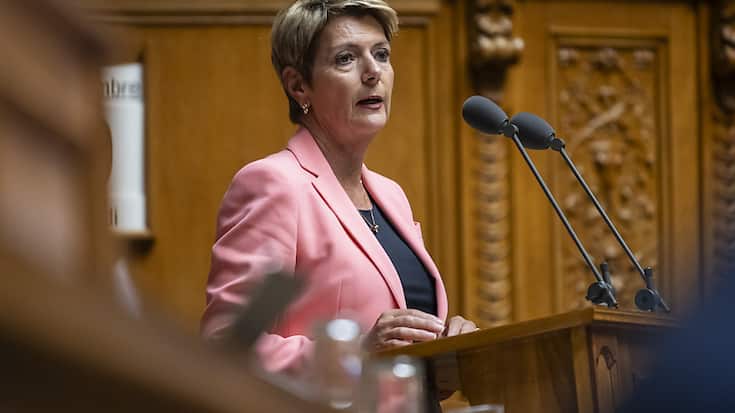 La conseillère fédérale Karin Keller-Sutter a franchi une première étape sur l'imposition individuelle (archives).