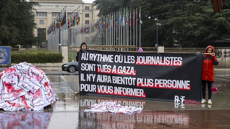 Plus de 130 journalistes ont été tués en un an dans la bande de Gaza.