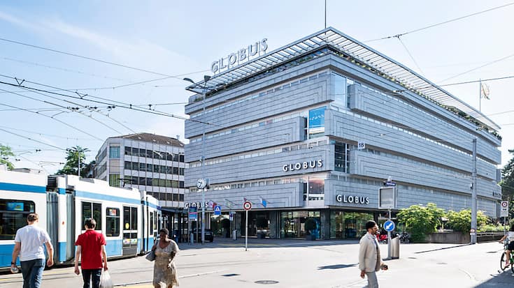 Le grand magasin Globus sur la Löwenplatz à Zurich (photo d'archives)