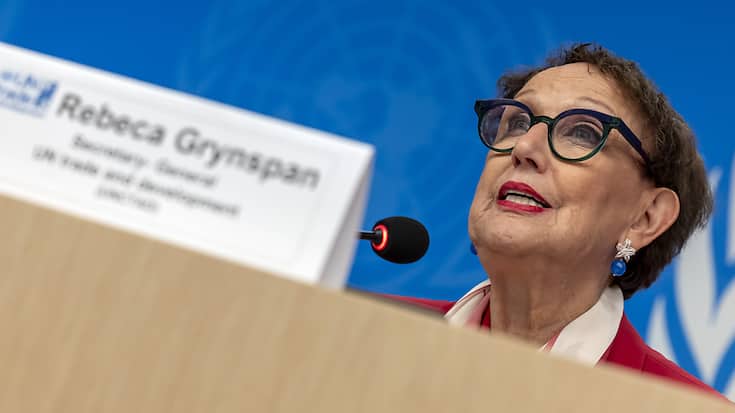 La secrétaire générale d'ONU Commerce et Dévelopement (CNUCED) Rebeca Grynspan appelle notamment les Etats du sud à étendre le commerce entre eux.