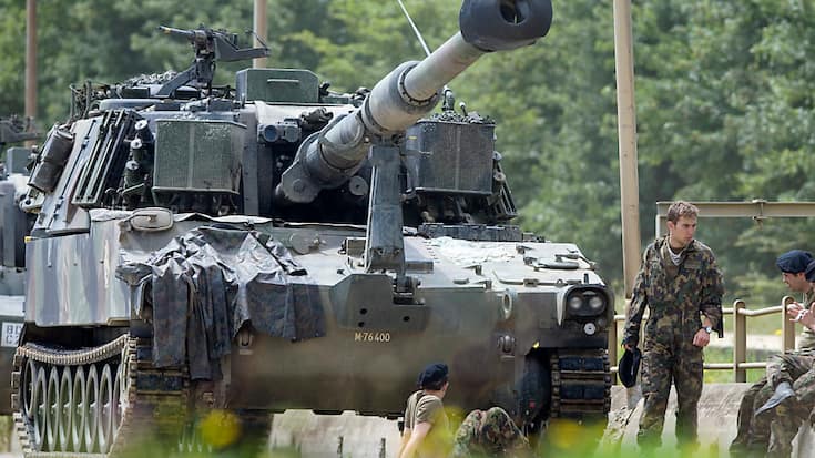 Le système d'artillerie actuellement utilisé avec l'obusier blindé M109 arrivera en fin d'utilisation dans les prochaines années (archives).