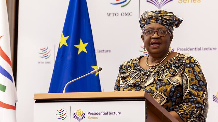 La directrice générale de l'Organisation mondiale du commerce (OMC) Ngozi Okonjo-Iweala pourrait être reconduite dès la fin novembre pour un second mandat (archives).