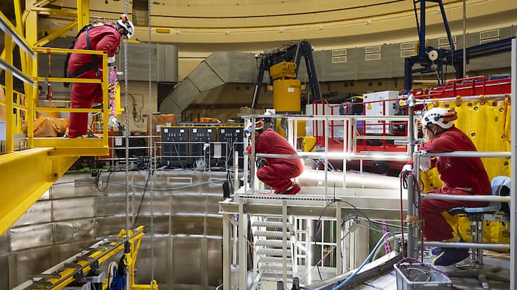 Plus de 300 personnes s'activent au quotidien pour démanteler la centrale de Mühleberg.