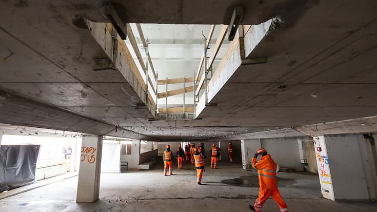 Avant de démolir le parking du Simplon à la gare de Lausanne, les CFF doivent réaliser des travaux d'ancrage pour assurer la stabilité des quais.