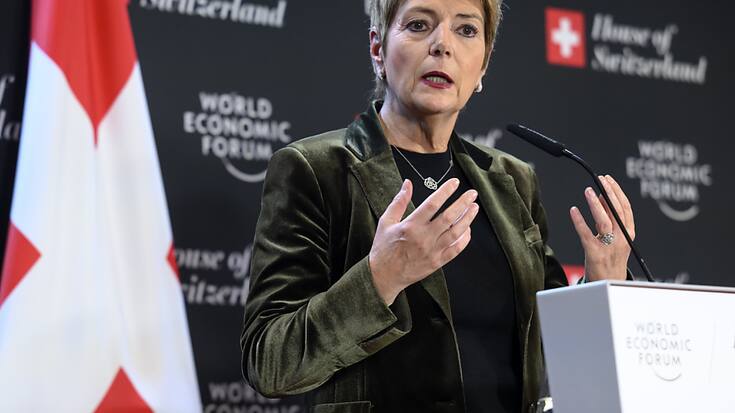 Karin Keller-Sutter a fait le bilan jeudi au WEF.