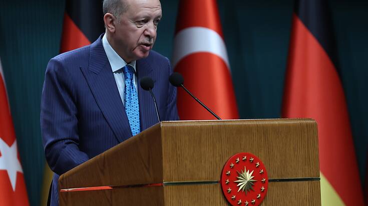 La Turquie commémore jeudi le tremblement de terre du 6 février 2023, qui a englouti près de 60'000 vies. Photo: le président turc Recep Tayyip Erdogan.