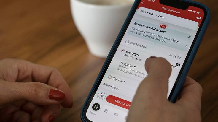 L'application mobile des CFF permet d'obtenir facilement des billets dégriffés (à prix réduits).