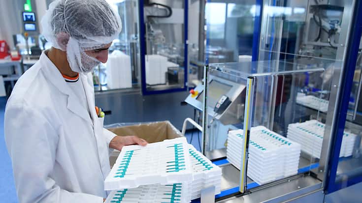 Principal soutien de la production helvétique, le secteur industriel a enregistré une croissance de 2,7% avec une forte contribution de l'industrie chimique et pharmaceutique notamment sur les exportations (+4,2%) (archives).