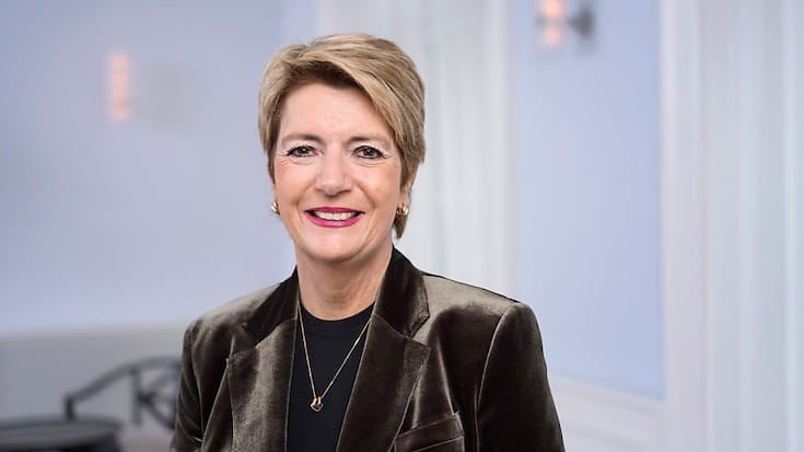 La présidente de la Confédération s'est rendue au Cap en Afrique du Sud pour participer à la rencontre des ministres des Finances du G20 organisée de mercredi à jeudi (archives).