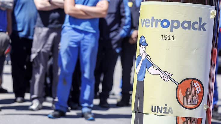 L'annonce de la fermeture de l'usine Vetropack de St-Prex avait provoqué une grève l'an dernier (archives).