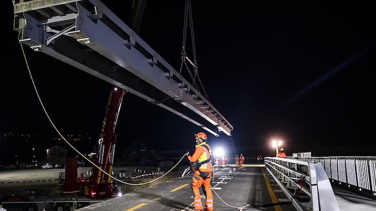 Les travaux se déroulent durant deux nuits, de 22h00 à 5h00.