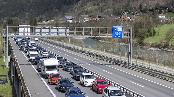 L'expérience montre qu'à Pâques le trafic commence à s'intensifier dès le début d'après-midi du mercredi précédant les jours fériés, soit cette année le 16 avril (archives).