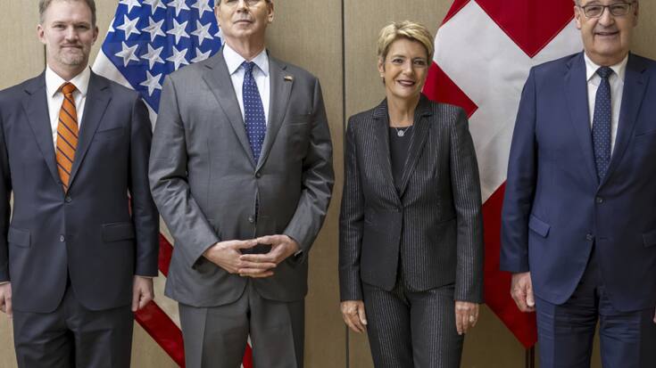 Les délégations américaine et suisse veulent avancer rapidement vers un accord de principe sur les questions commerciales.