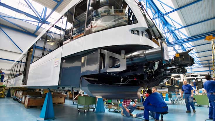 Le produit phare du constructeur thurgovien arborera une parure jaune pour relier l'aéroport à la gare centrale de la capitale suédoise. (archive)