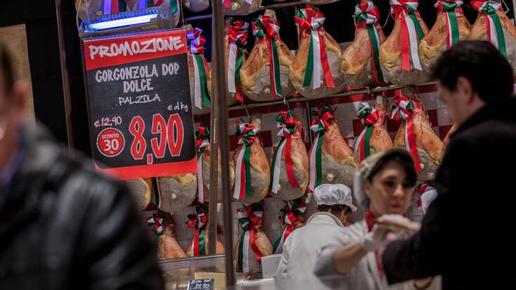 L'inflation en Italie a légèrement ralenti sur un an en mai à 1,7%. Ici, un supermarché  à Varese. (archive).