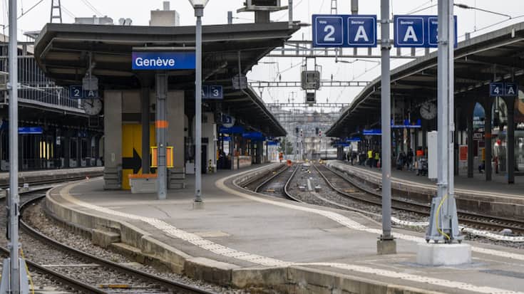 Environ 300 manifestants pro-palestiniens ont bloqué deux voies de la gare Cornavin, à Genève, lundi en fin de journée. Résultat: le trafic ferroviaire a été interrompu sur quatre voies (image d'illustration).