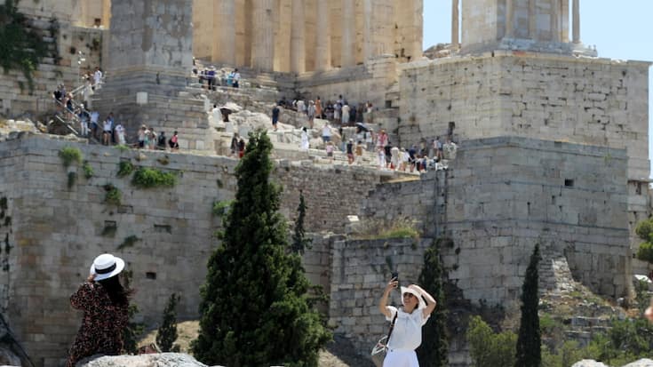 Il n'est pas possible de visiter l'Acropole d'Athènes l'après-midi en raison de la canicule. (archives)