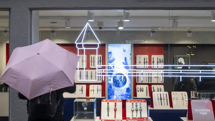 Le chiffre d'affaires net de Swatch a chuté de 10,4% entre janvier et juin pour atteindre 3,1 milliards de francs. (archives)