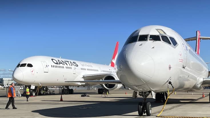 Des avions de la compagine Qantas à l'aéroport de Sydney. (Photo d'illustration).