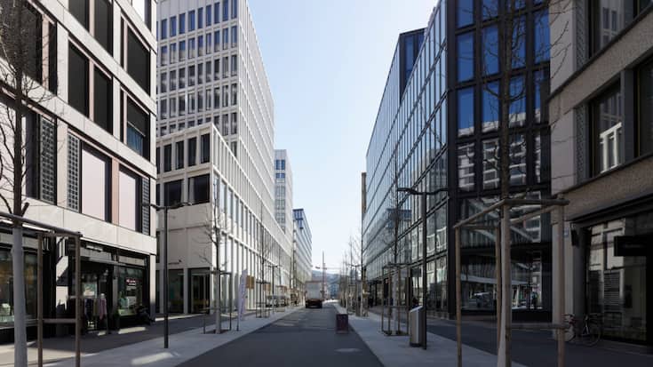 Une propriété par étage typique d'une surface de 110 mètres carrés est proposée sur le marché immobilier pour un peu plus d'un million de francs. Ici, l'Europaallee, à Zurich. (archive)