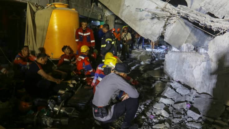 Les secours sont à la recherche des nombreuses personnes portées disparues.