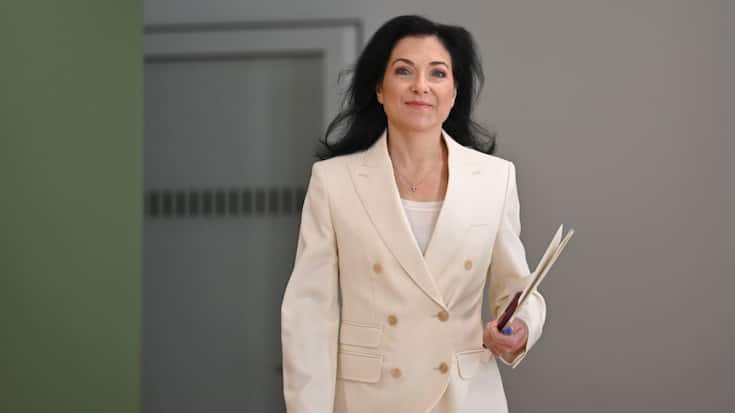 La ministre allemande de l'Economie, Katharina Reiche, présente mercredi les prévisions d'automne du gouvernement fédéral pour l'année en cours et 2026. (archive)