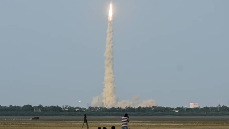 Ce satellite a été expédié dans l'espace à partir du centre spatial Satish Dhawan à Sriharikota, à l'image de ce lancement précédent en juillet dernier (Archives).