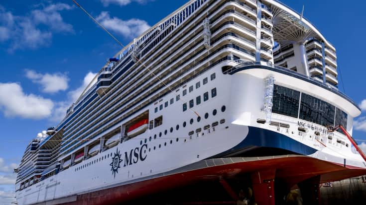 Le mastodonte genevois du fret maritime et de la plaisance de masse est un habitué des chantiers de Saint-Nazaire. (archive)