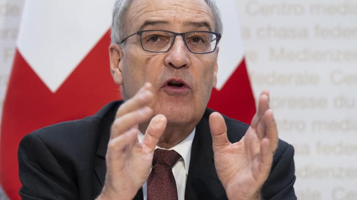 Guy Parmelin s'est déjà rendu plusieurs fois aux Etats-Unis pour négocier une baisse des droits de douane (archives)..