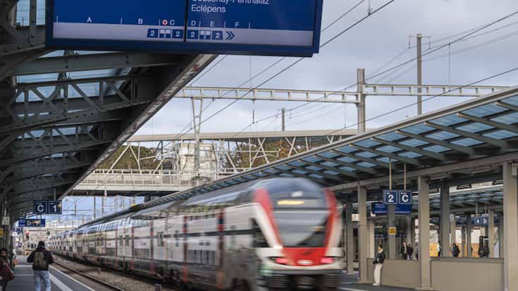 En moyenne, chaque habitant de Suisse a utilisé le train 71 fois l&#8217;année dernière. (photo symbolique)