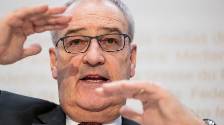 Le ministre de l'économie Guy Parmelin avait tenu une conférence de presse le 14 novembre sur la déclaration d'intention juridiquement non contraignante entre la Suisse et les Etats-Unis (archives).