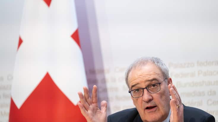 Guy Parmelin annonçait la semaine dernière une entrée en vigueur avec effet rétroactif de près d'un mois des droits de douane US allégés. (archive)