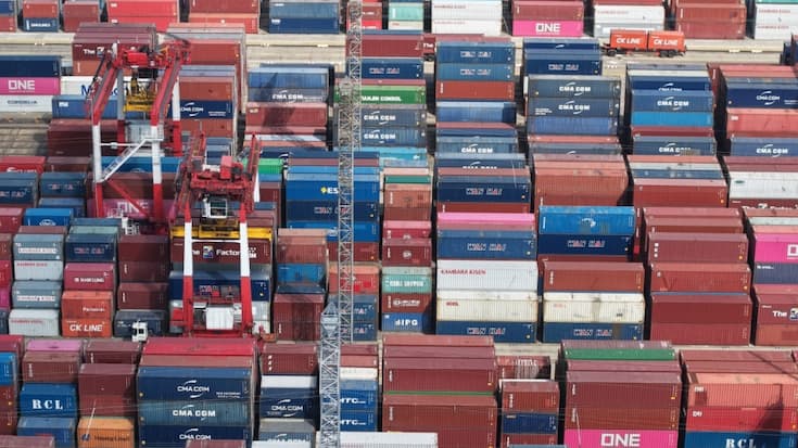 Les exportations ont accéléré d'à peine 1,6% sur un mois en termes nominaux, voire même reculé de 0,6% en termes réels (ajustés des prix) (archives).